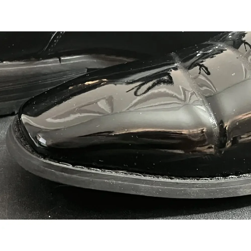 Faranz Patent Men's PU Leather Dress Shoes Square Toe Loafer Size 7.5 F4692